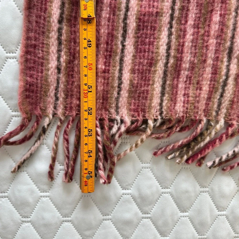 Nido Notte Striped Throw Blanket  Pink Brown Good